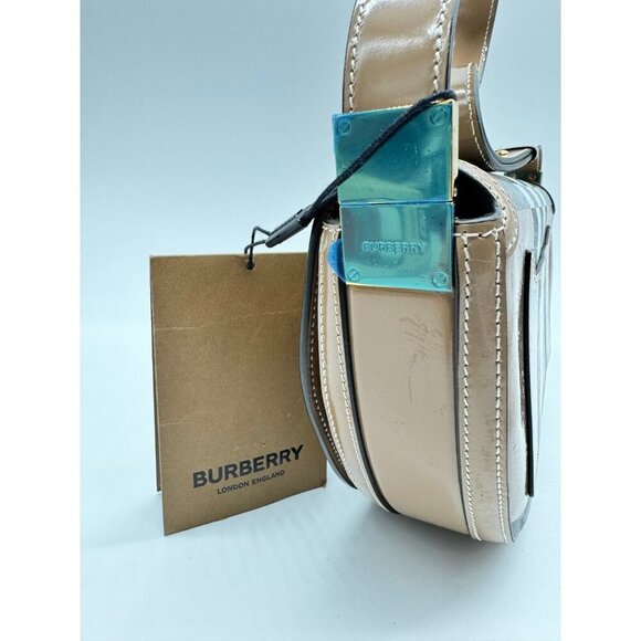 BURBERRY Check patent Olympia shoulder bag - Beige/Camel - Picture 7 of 15